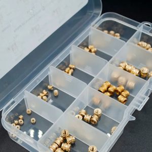Набор втулок латунных резьбовых 100 шт.10 размеров.