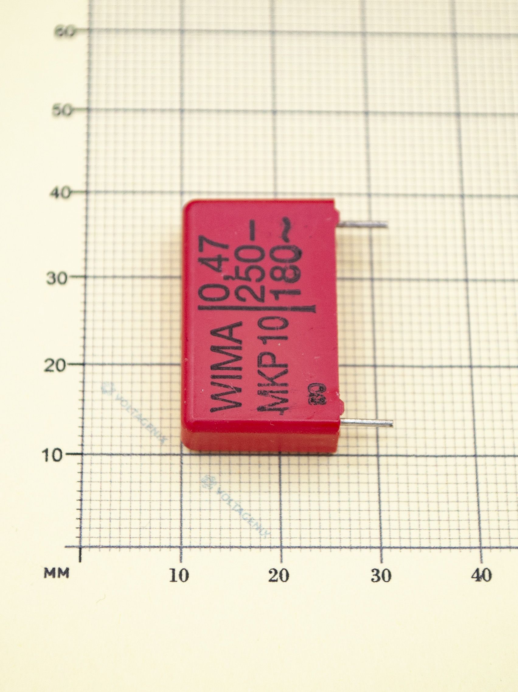 Конденсатор WIMA MKP10 0,47 мкФ (470 нФ), 250в/180в 5% — изображение 2